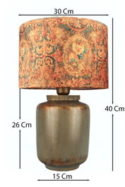 Opviq Lámpara de Mesa de Cerámica BK033 Multicolor